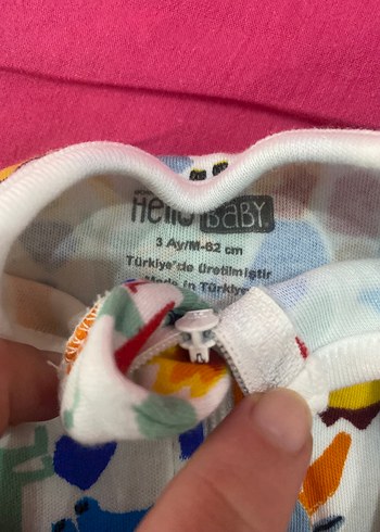 Civil Renkli Dinozor Desenli Bebek Tulumu