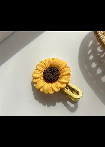 Zara Sarı Ayçiçeği Boncuklu Çocuk Toka Seti
