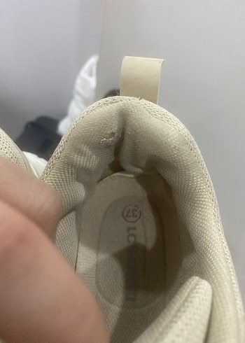 Bej Blok Topuklu Kadın Spor Ayakkabı - Görsel 4