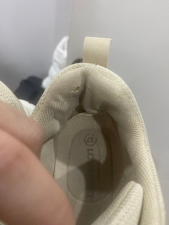 Bej Blok Topuklu Kadın Spor Ayakkabı - Görsel 4