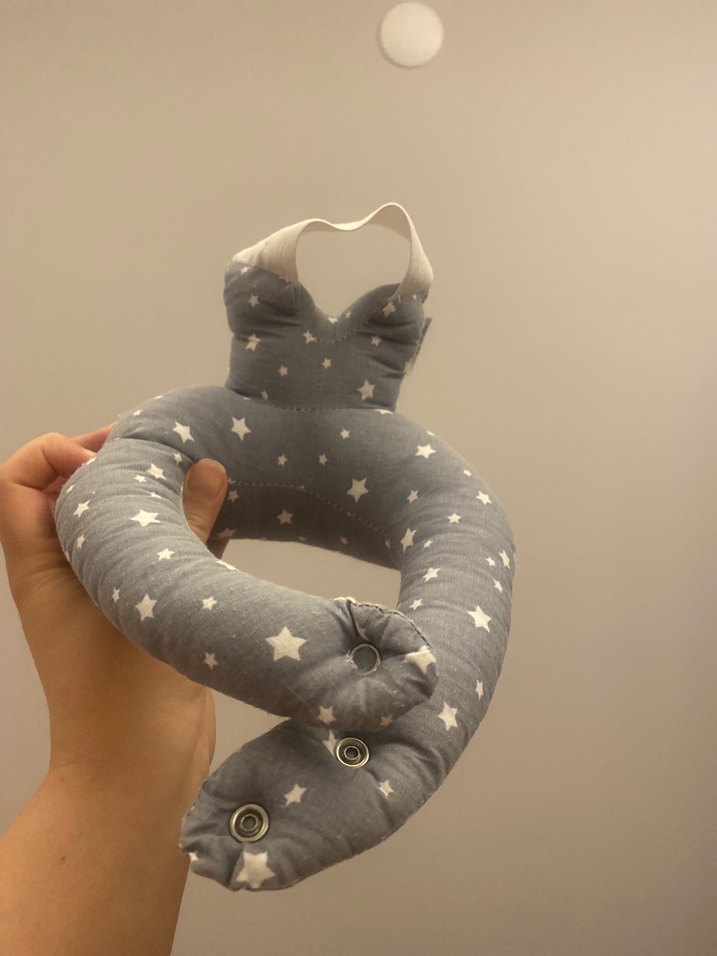 Yıldız Desenli Gri Biberon tutucu - Görsel 3