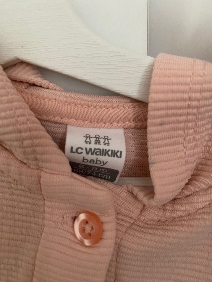 Düğmeli Pembe Kız Çocuk Triko Yelek - Görsel 2