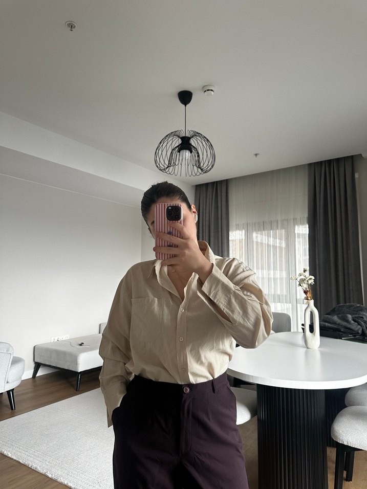 Trendyolmilla Bej Gömlek - Görsel 2