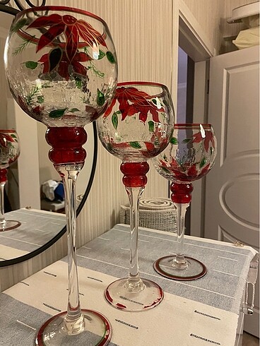 Tasarımcı Şamdan 3lü set