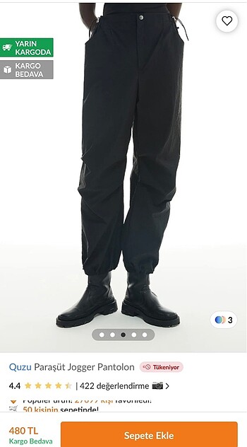 m Beden Paraşüt model pantolon