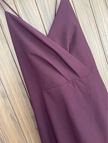 xl Beden bordo Renk Mürdüm Sırt Detaylı Kadın Abiye