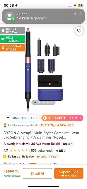  Beden Dyson Airwrap saç şekillendirici