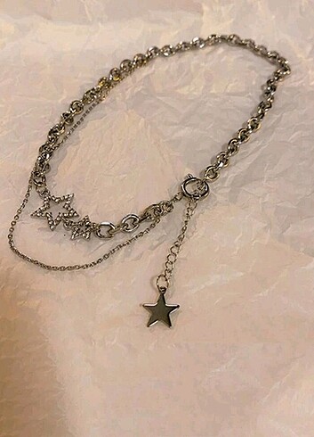 American Vintage Taşlı star yıldız kolye y2k
