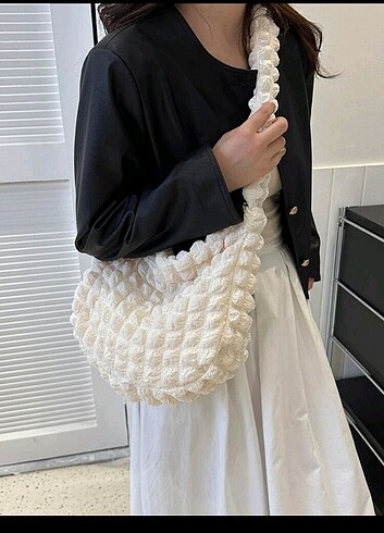 Beden beyaz Renk Shein beyaz bulut hobo tote bag