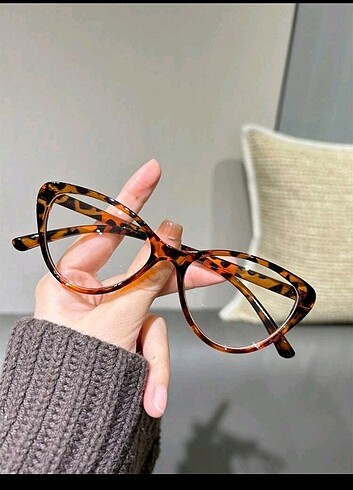 diğer Beden Cat eye cam şeffaf gözlük