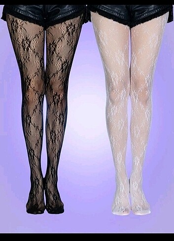 Siyah çiçekli pinterest çorabı
