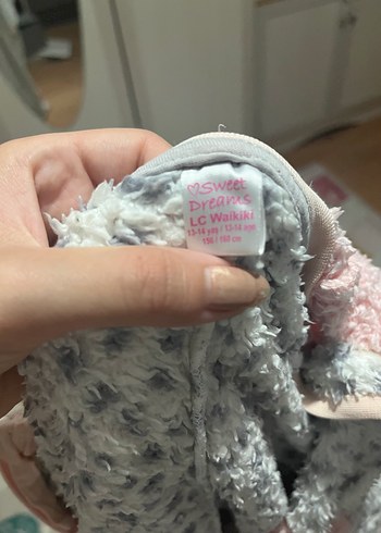 LC Waikiki Kız Çocuk Füme Uzun Kollu Peluş uyku Tulum