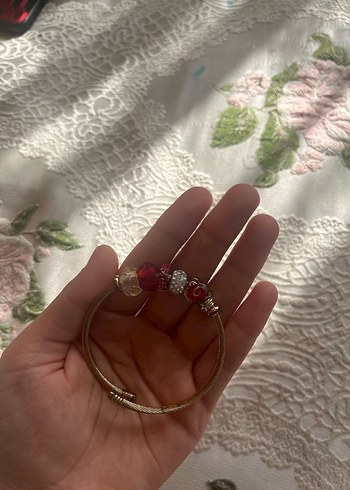 Kırmızı Boncuklu Bohem Kadın Bileklik - Görsel 3