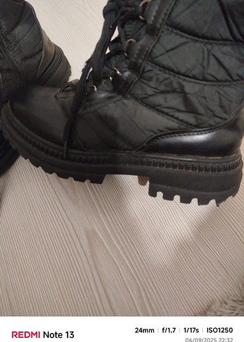 Siyah Bağcıklı Stiletto Topuklu Kadın Bot - Görsel 3