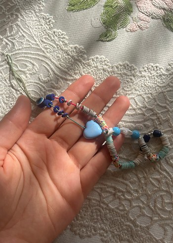 Turkuaz Boncuklu Bohem Stil Charm - Görsel 2