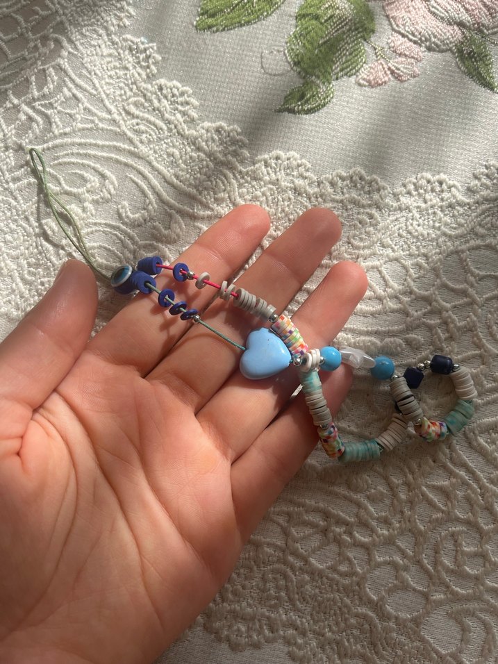 Turkuaz Boncuklu Bohem Stil Charm - Görsel 2