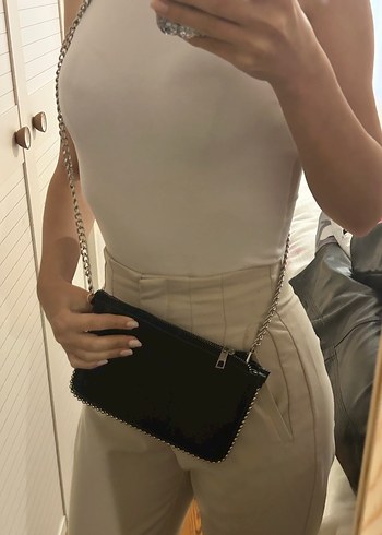 Zara siyah zara boncuk çanta muadil