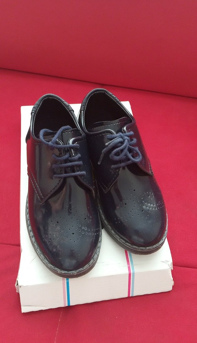 Erkek Çocuk Koyu Mavi Bağcıklı Özel Ayakkabı - Görsel 4