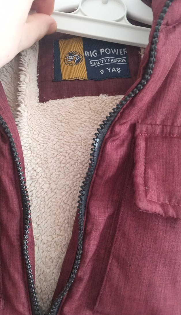 Bordo Kürklü Erkek Çocuk Mont - Görsel 4