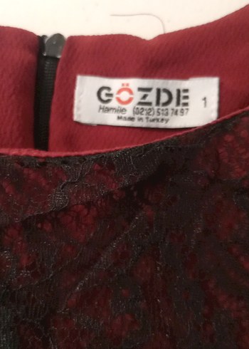 l Beden Bordo Straplez Midi Gotik