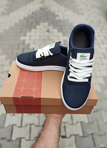 40 Beden Lacivert Lacoste Spor Sneaker