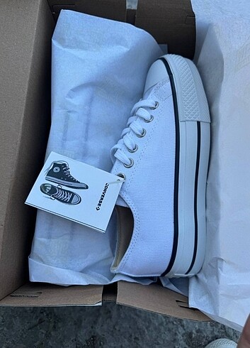 39 Beden beyaz Renk Converse All Star Leather Platform Beyaz 