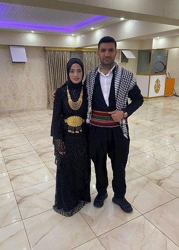 Boncuk İşlemeli Siyah Uzun Kadın Elbisesi