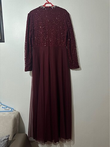 Diğer Bordo tüllü abiye