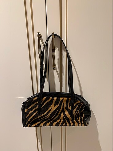 vintage zebra çanta