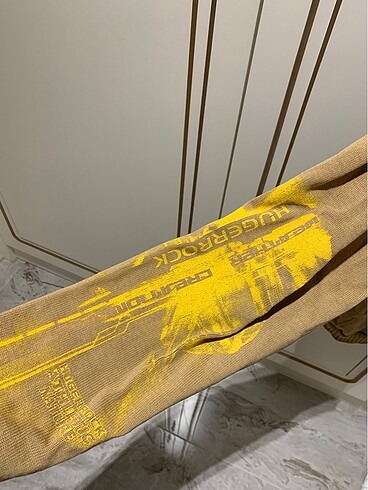 l Beden sarı Renk vintage baskılı sweatshirt