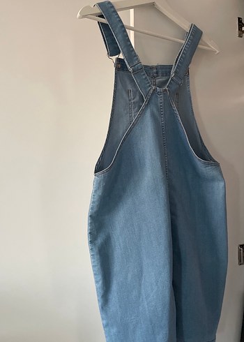 Kadın Mavi Kot Midi Tulum - Görsel 3