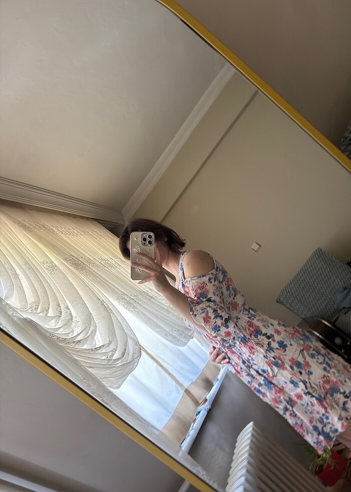 Karışık çiçek desenli elbise - Görsel 2