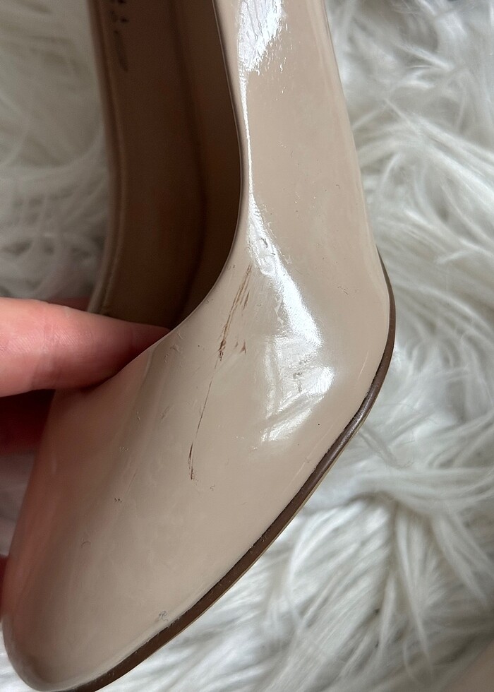 Bej topuklu ayakkabı - Görsel 2