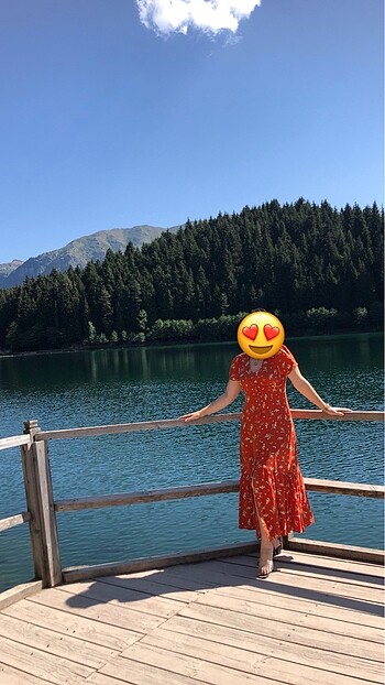 Turuncu yaz elbisesi
