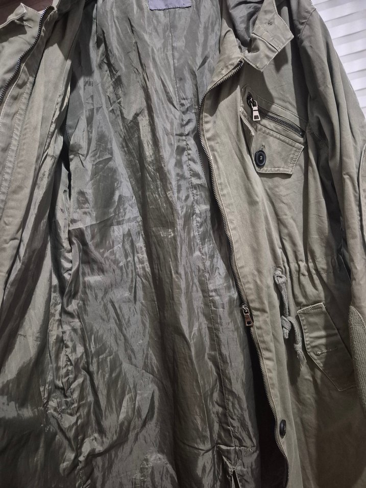 Düğmeli Haki Midi Kadın Ceket - Görsel 5