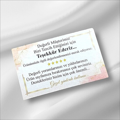 E-ticaret kartı 500 adet 5x8 cm