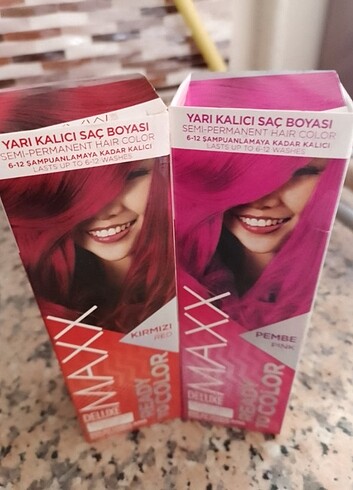 Maxx ready colour yarı kalıcı saç boyası kırmızı ya da pembe