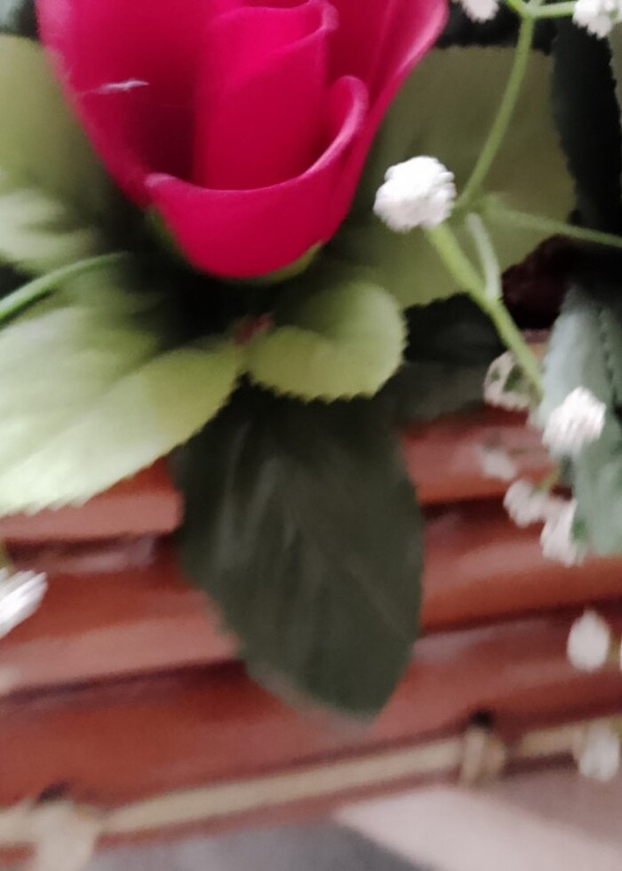 Nostaljik bambu sepetli yapay çiçek  - Görsel 4