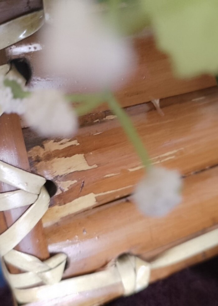 Nostaljik bambu sepetli yapay çiçek  - Görsel 5