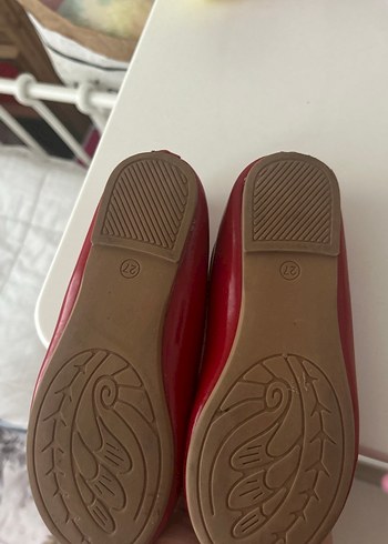 Kız Çocuk Kırmızı Fiyonk Detaylı Babet - Görsel 2