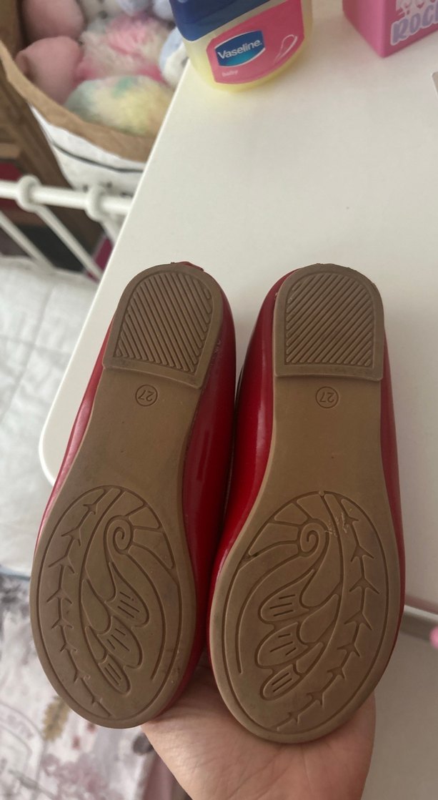 Kız Çocuk Kırmızı Fiyonk Detaylı Babet - Görsel 2