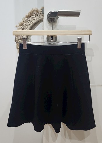 Siyah Fit Kesim Mini Etek