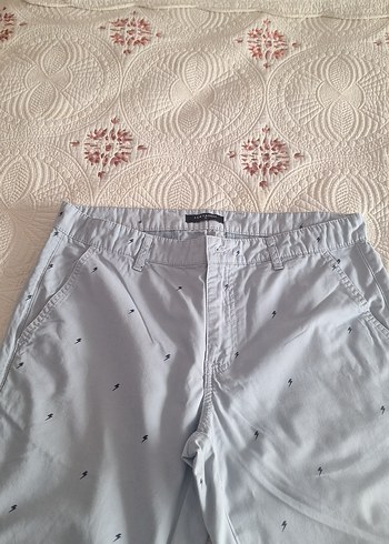 LCW Casual Gri Kemerli Keten Pantolon - Görsel 3