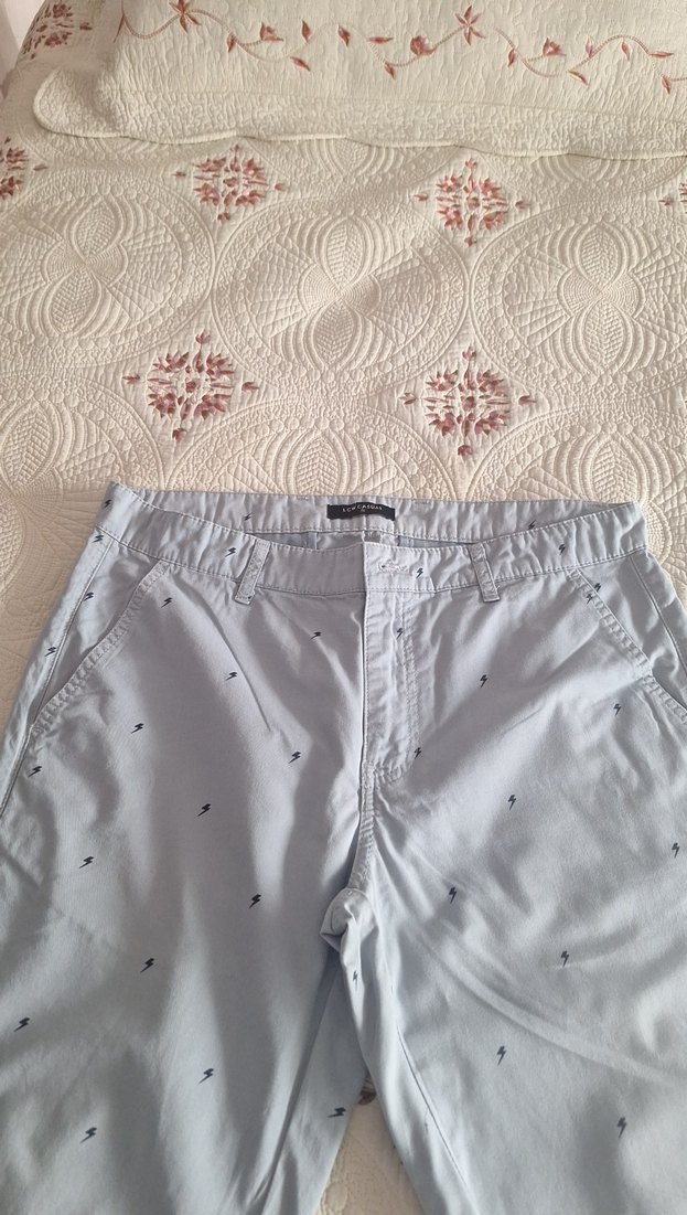 LCW Casual Gri Kemerli Keten Pantolon - Görsel 3