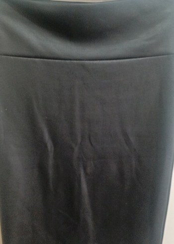 Siyah deri Drapeli Kalem Etek - Görsel 2