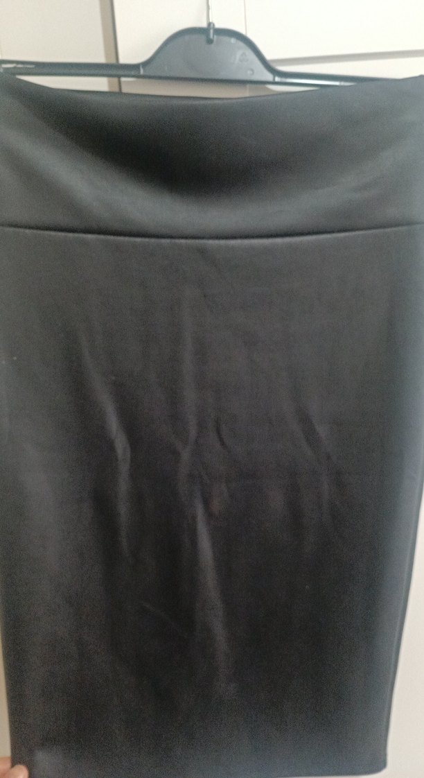 Siyah deri Drapeli Kalem Etek - Görsel 2