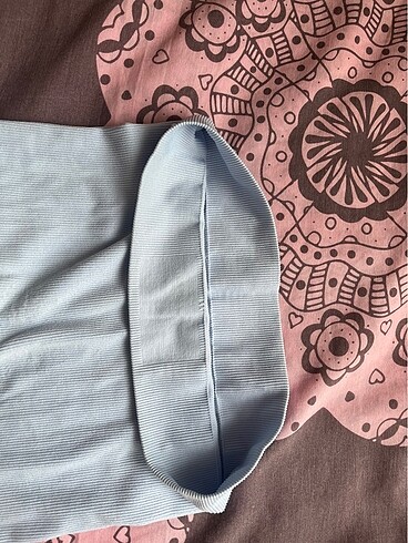 Bebek mavisi biker tayt - Görsel 3