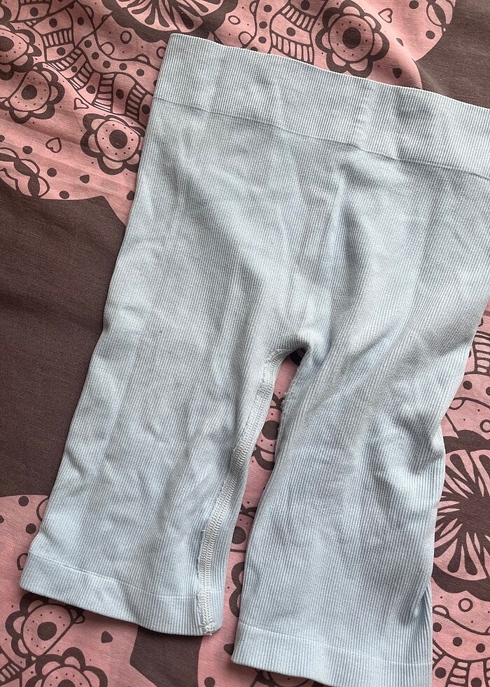 Bebek mavisi biker tayt - Görsel 2