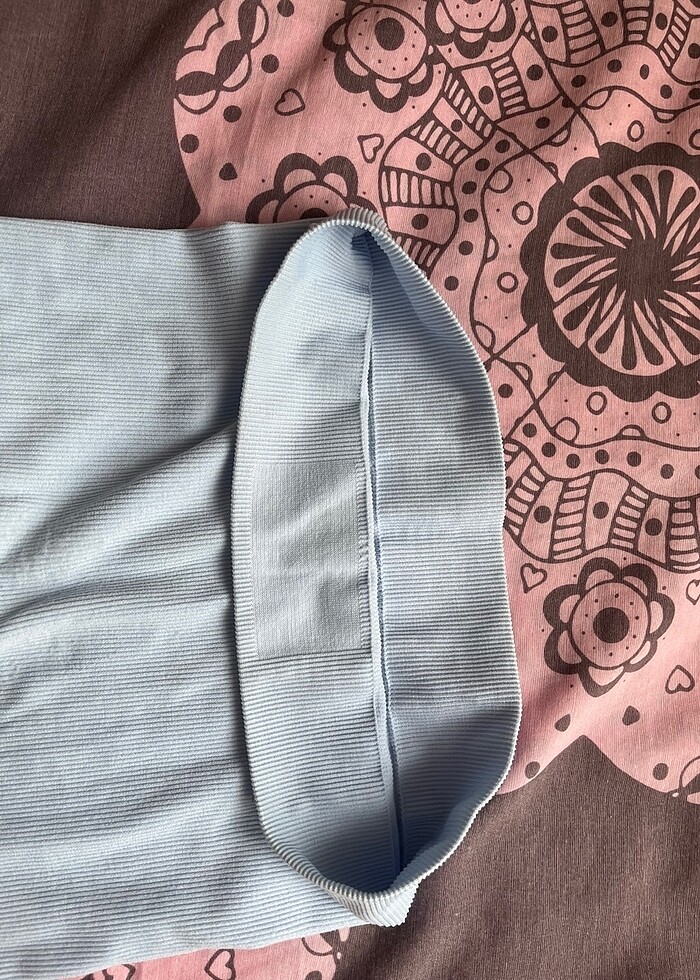 Bebek mavisi biker tayt - Görsel 3