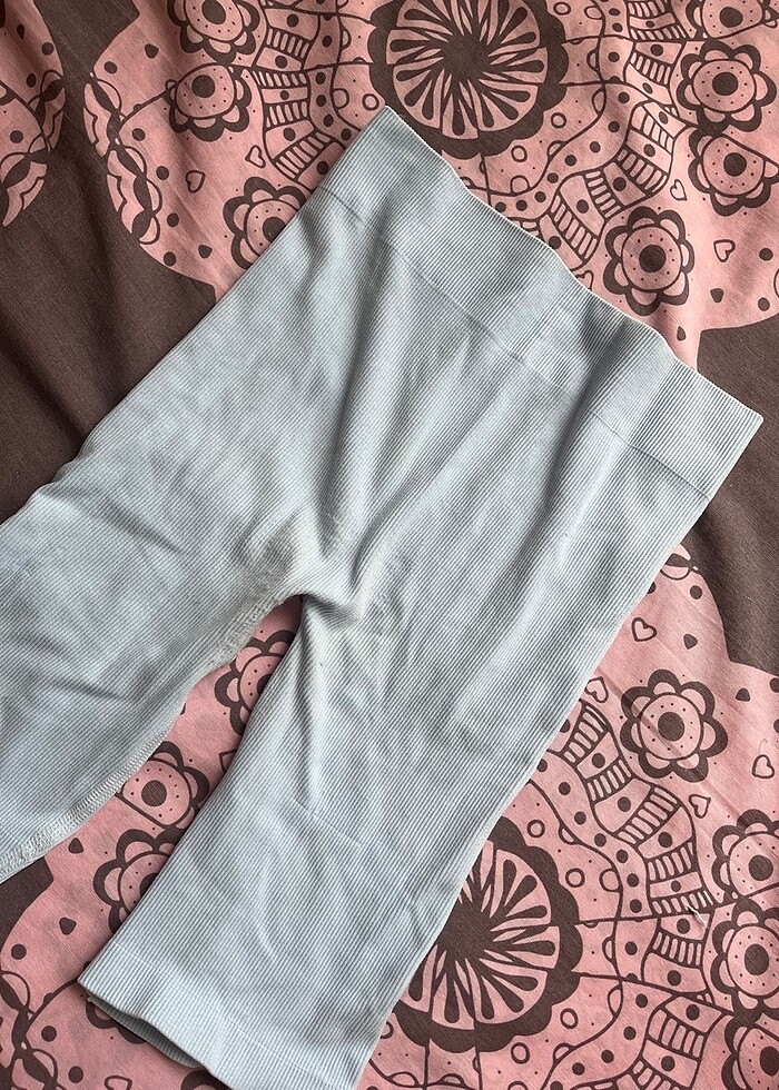 Bebek mavisi biker tayt - Görsel 4